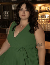 Load image into Gallery viewer, Callie Maxi Dress Crossover Pleated Skirt Lace