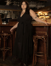 Load image into Gallery viewer, Callie Maxi Dress Crossover Pleated Skirt Lace