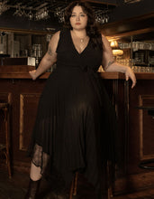 Load image into Gallery viewer, Callie Maxi Dress Crossover Pleated Skirt Lace