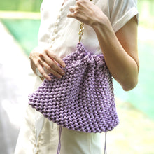 Load image into Gallery viewer, Lyon Macrame Tote Bag, in Lilac