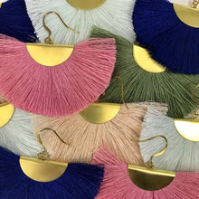 Load image into Gallery viewer, Half Moon Fan Earrings